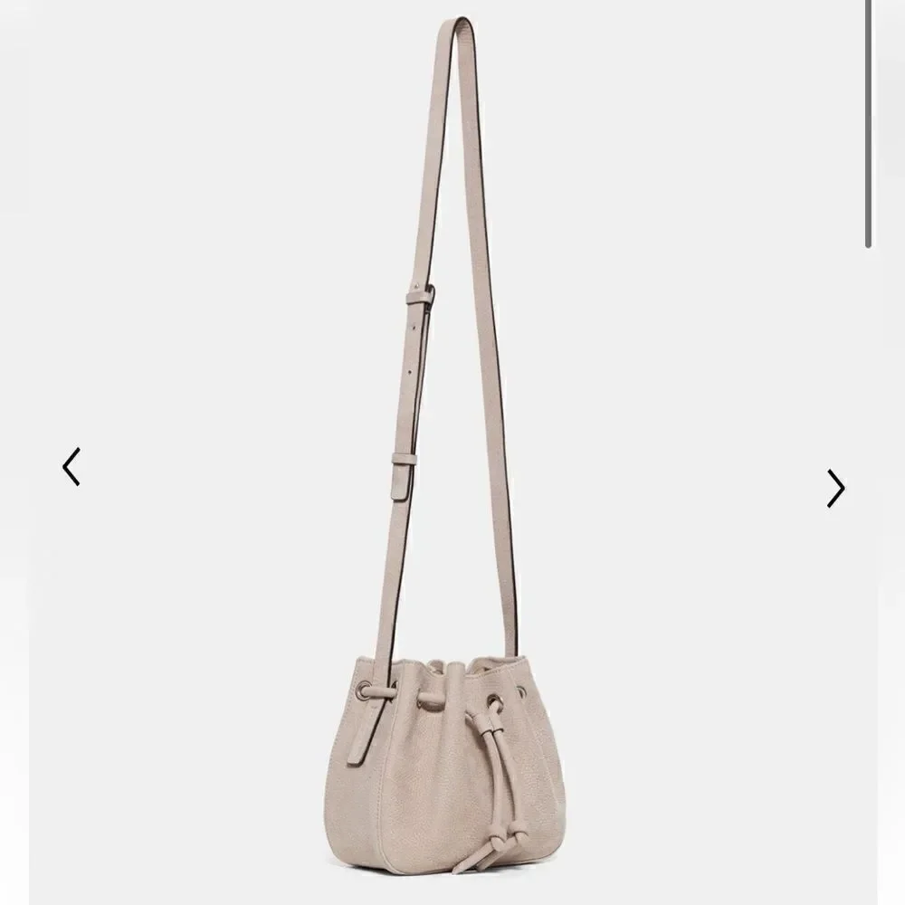 Theory small leather bucket bag NWT